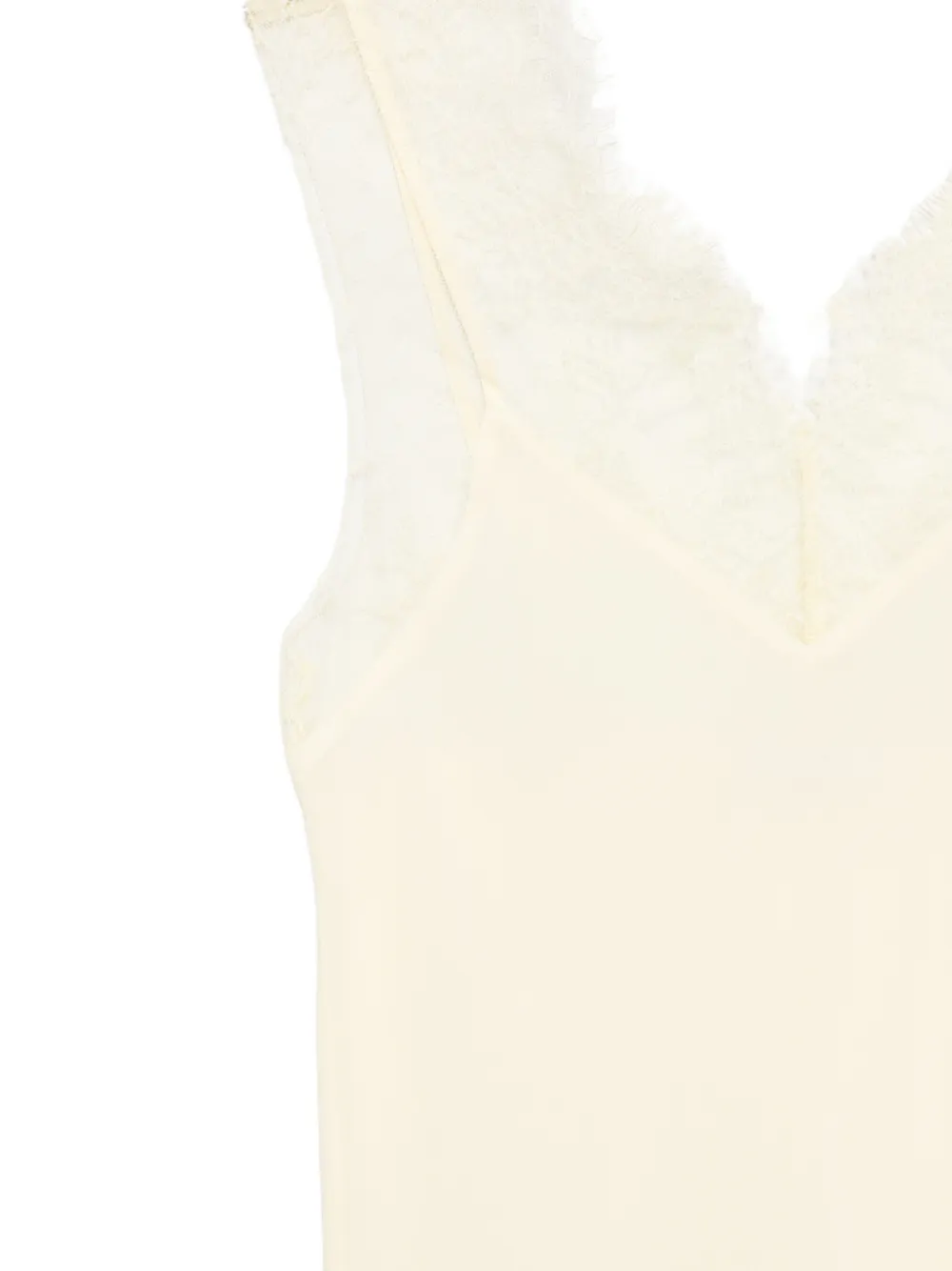 Lace-Detai V-Neck Top