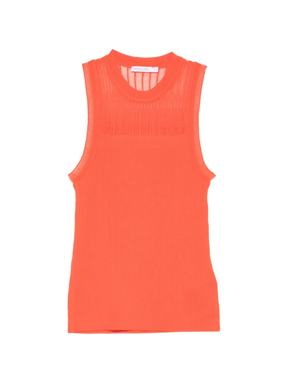 Patrizia Pepe round-neck sleeveless tank top - Arancione