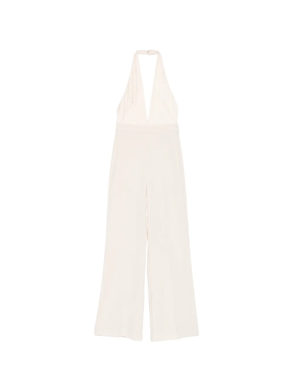 Patrizia Pepe deep neckline crepe jumpsuit - Toni neutri