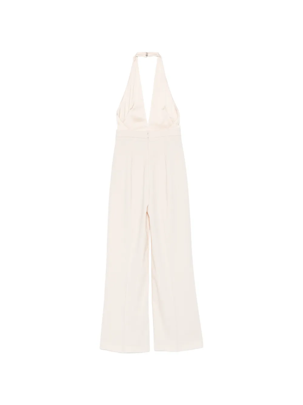 Deep Neckline Crepe Jumpsuit