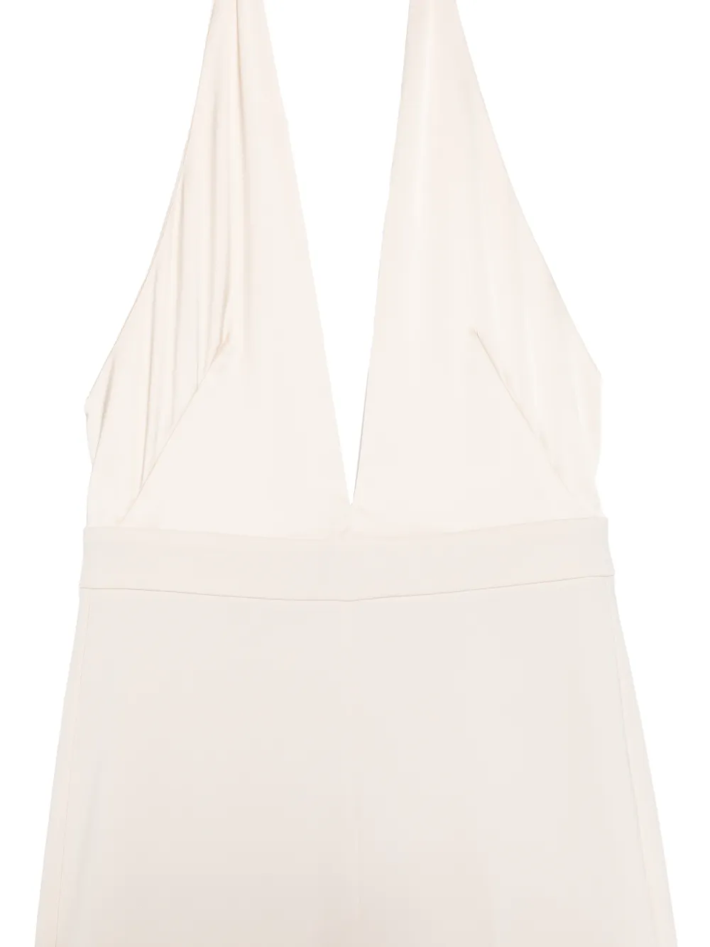 Deep Neckline Crepe Jumpsuit