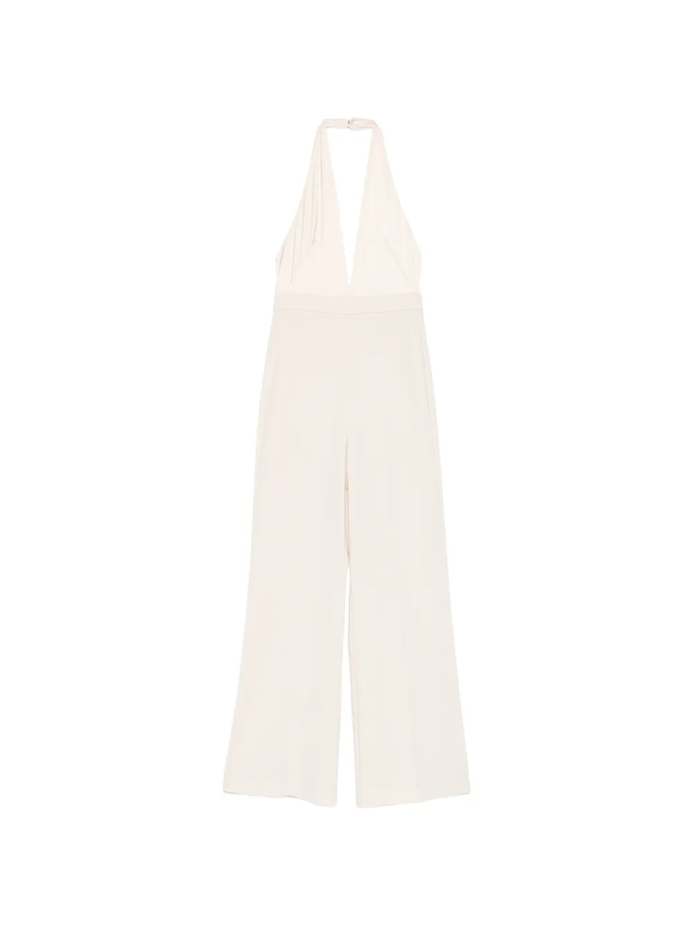 Patrizia Pepe deep neckline crepe jumpsuit - Toni neutri