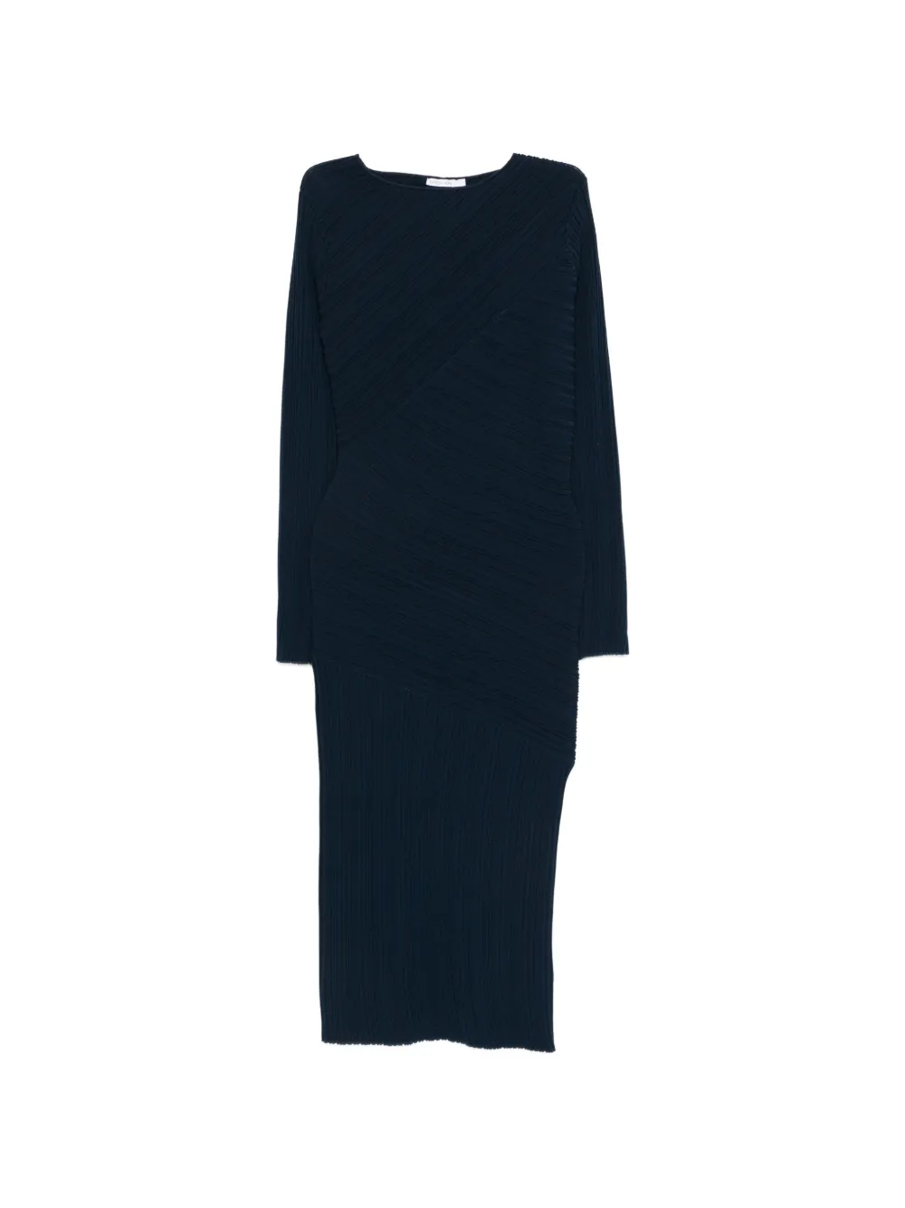Patrizia Pepe sculptural knit midi dress - Blu
