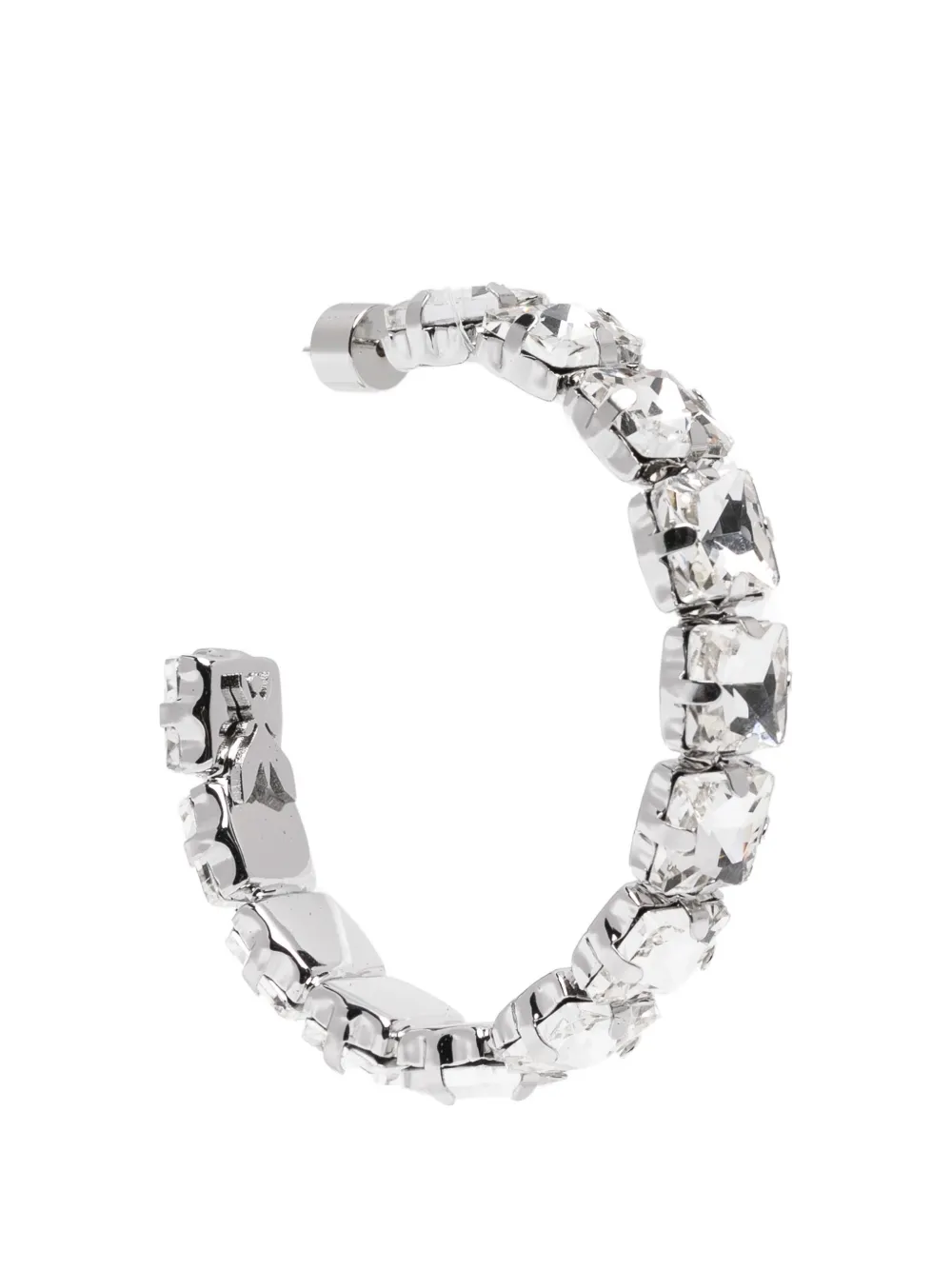 Patrizia Pepe embellished hoop earrings - Argento