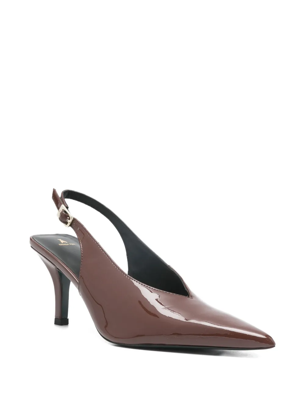 Patrizia Pepe Pumps met leren hak Bruin