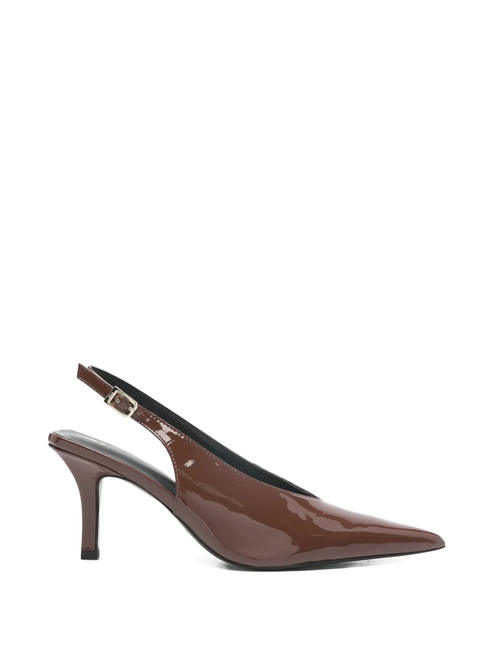 Patrizia Pepe Pumps met leren hak Bruin
