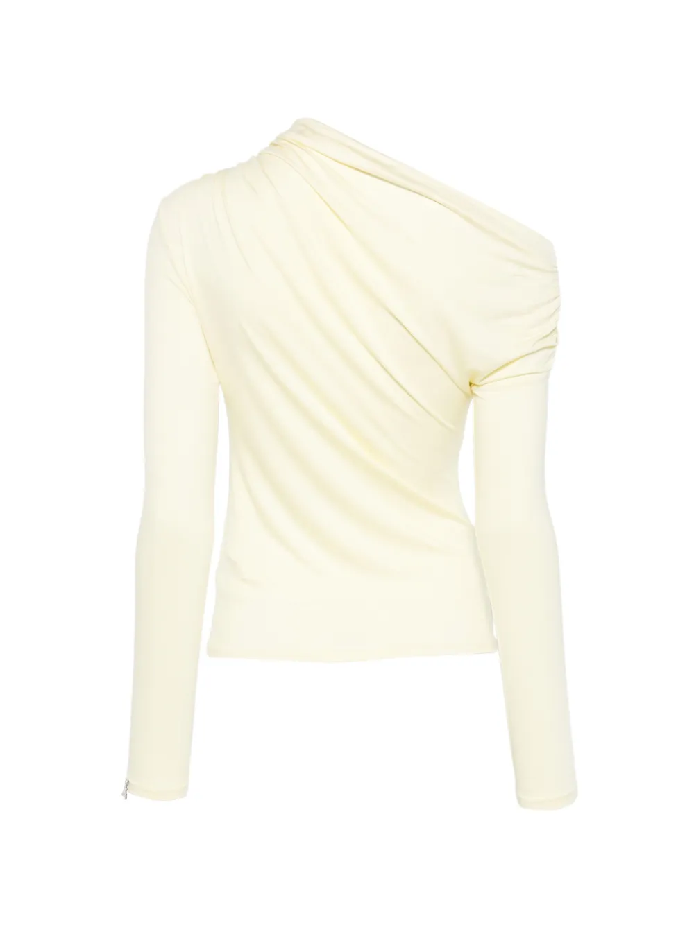  Patrizia Pepe Draped Asymmetric Top - Neutrals 