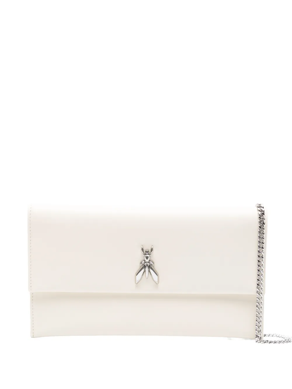 Patrizia Pepe Fly chain leather clutch bag - Toni neutri