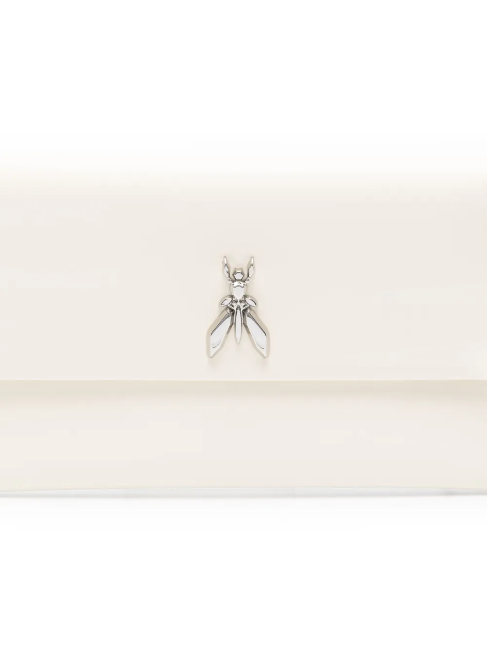  Patrizia Pepe Fly Chain Leather Clutch Bag - Neutrals 
