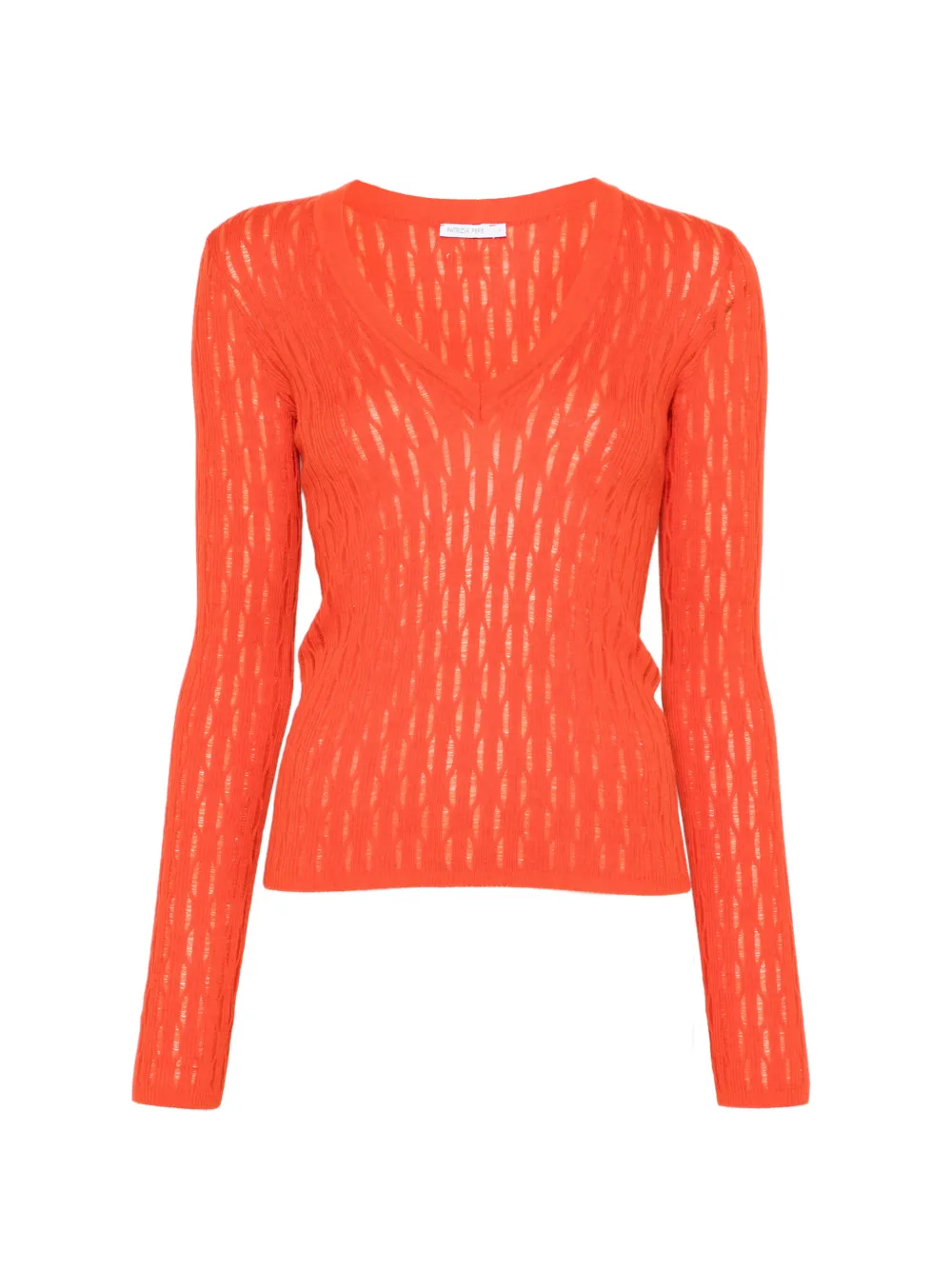 Patrizia Pepe V-neck long-sleeve sweater - Arancione