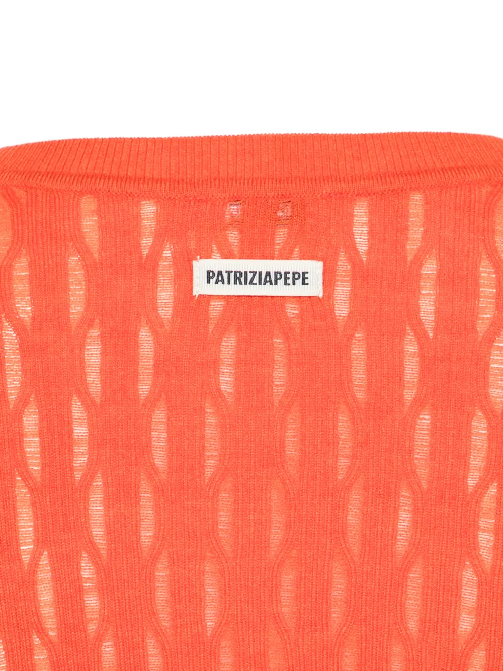 Patrizia Pepe Trui met V-hals en lange mouwen Oranje