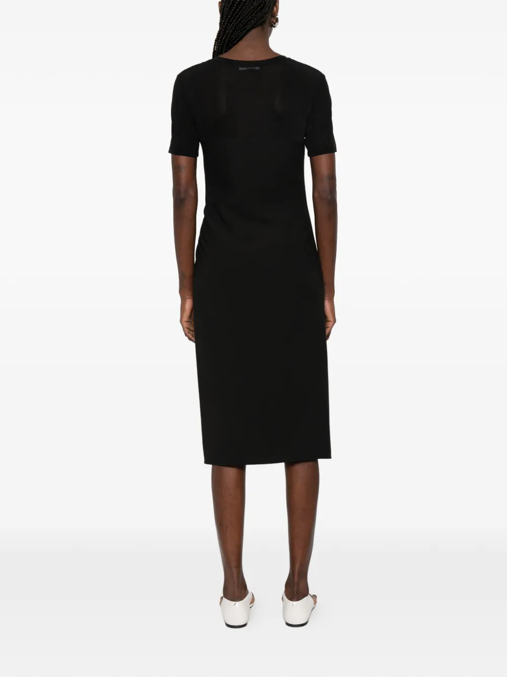 Patrizia Pepe Twill midi-jurk Zwart