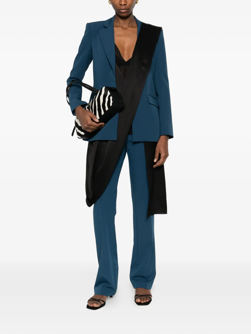  Patrizia Pepe Tailored Blazer - Blue 