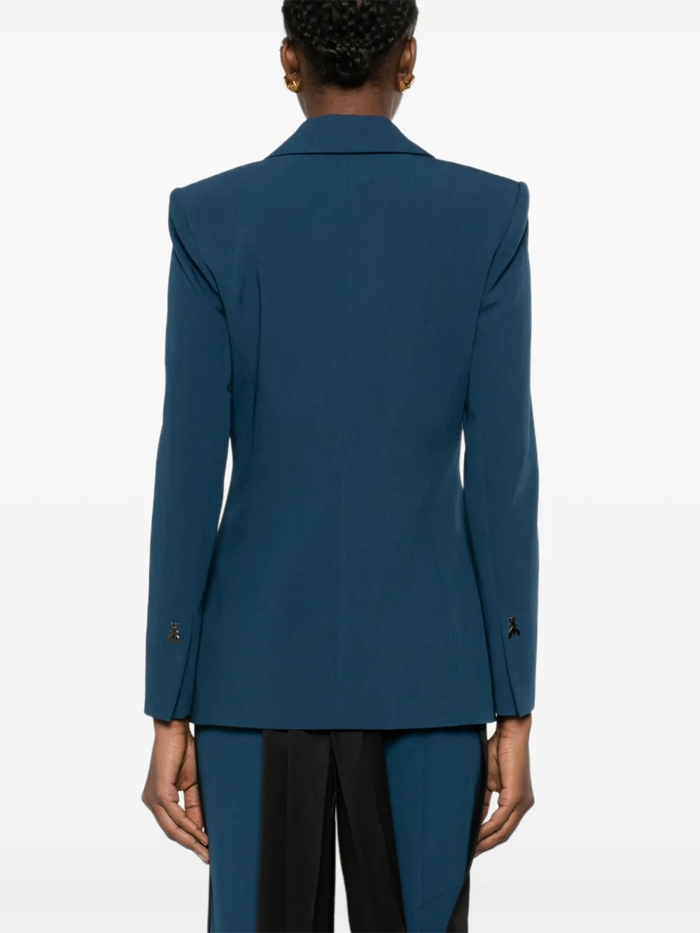 Patrizia Pepe Blazer met enkele rij knopen Blauw