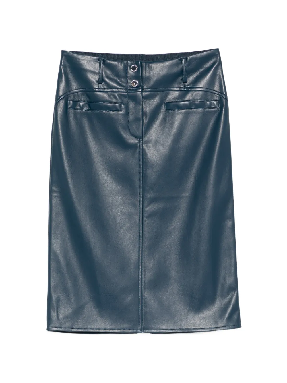 Patrizia Pepe logo-button mini skirt - Blu