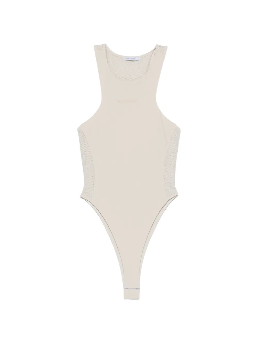 Patrizia Pepe mesh-panel tank top bodysuit - Toni neutri