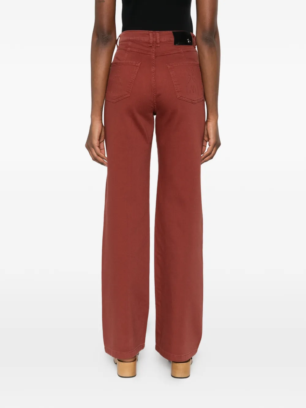Patrizia Pepe High waist straight jeans Rood