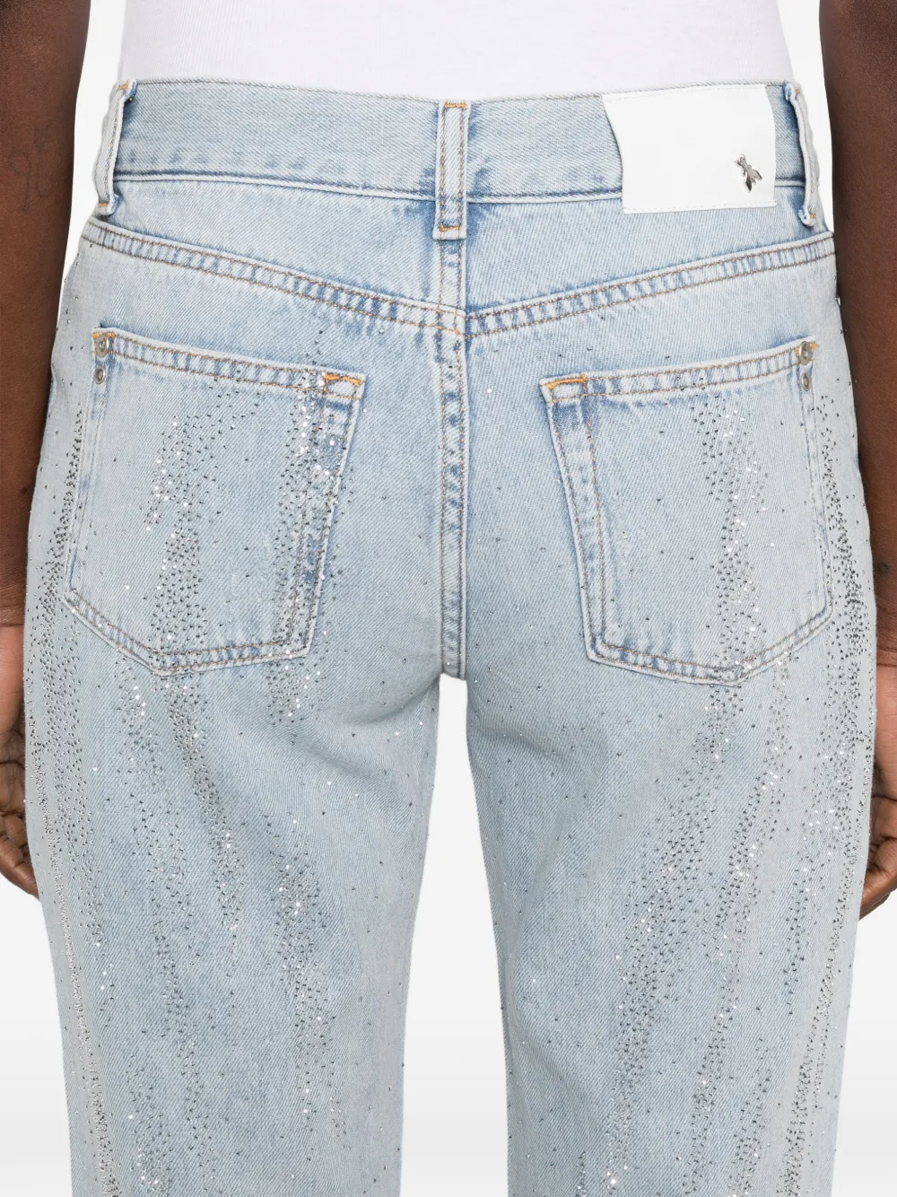 Patrizia Pepe Verfraaide gerafelde jeans Blauw