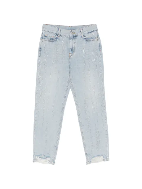 Patrizia Pepe embellished distressed jeans