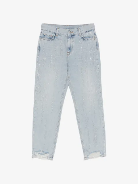 Patrizia Pepe embellished distressed jeans