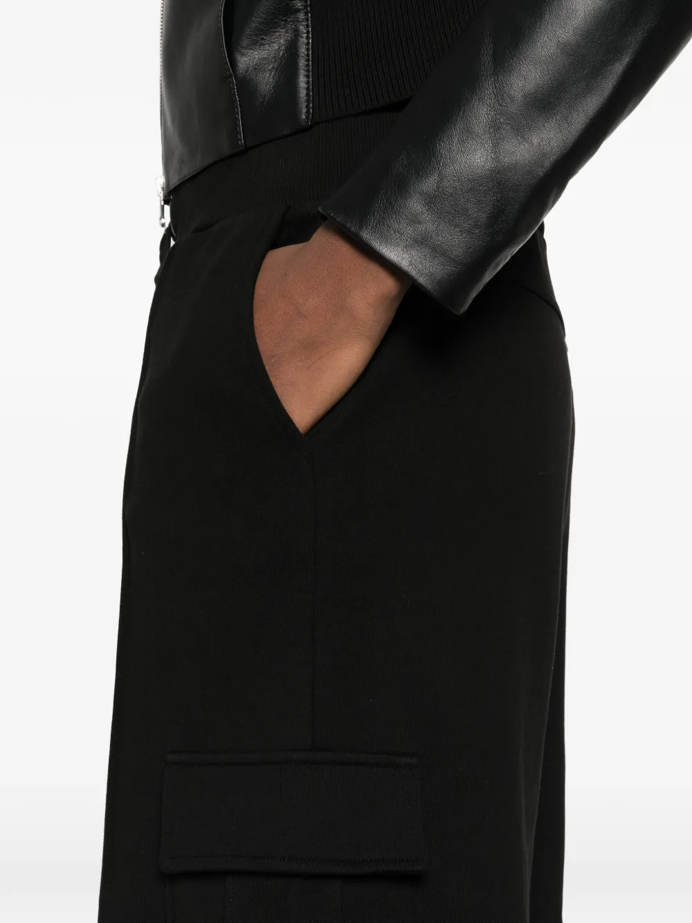 Patrizia Pepe Cargo fleece trainingsbroek Zwart