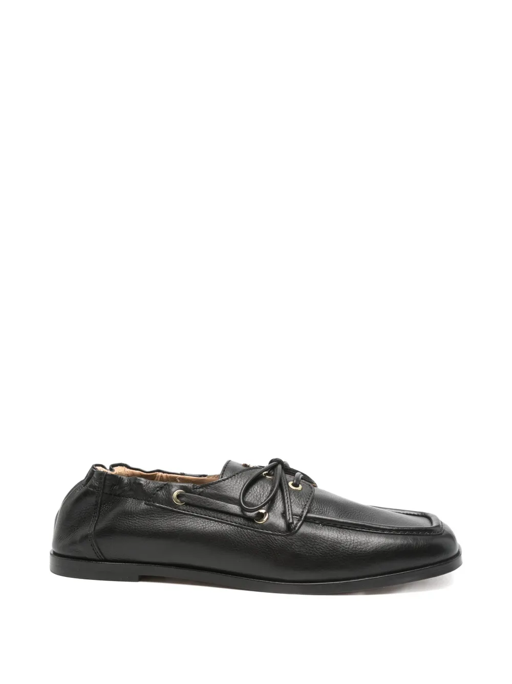 Patrizia Pepe square-toe loafers Zwart
