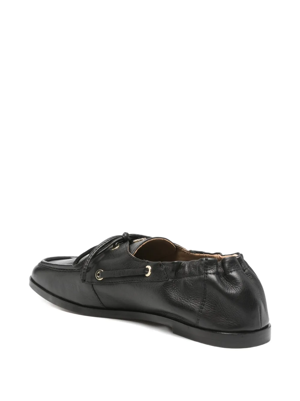 Patrizia Pepe square-toe loafers Zwart