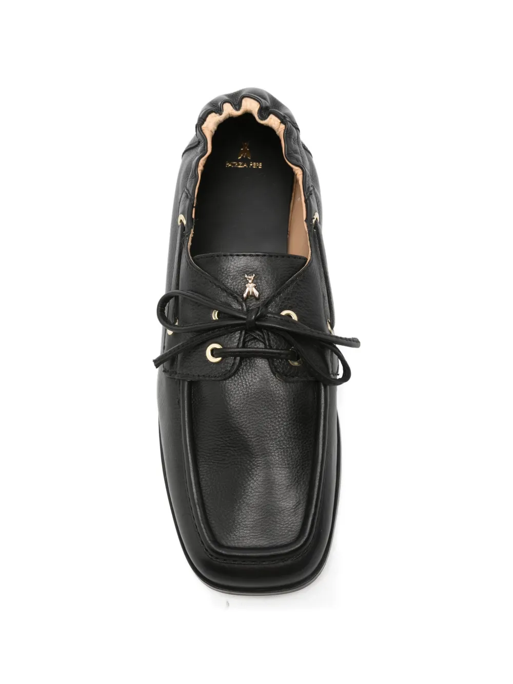 Patrizia Pepe square-toe loafers Zwart