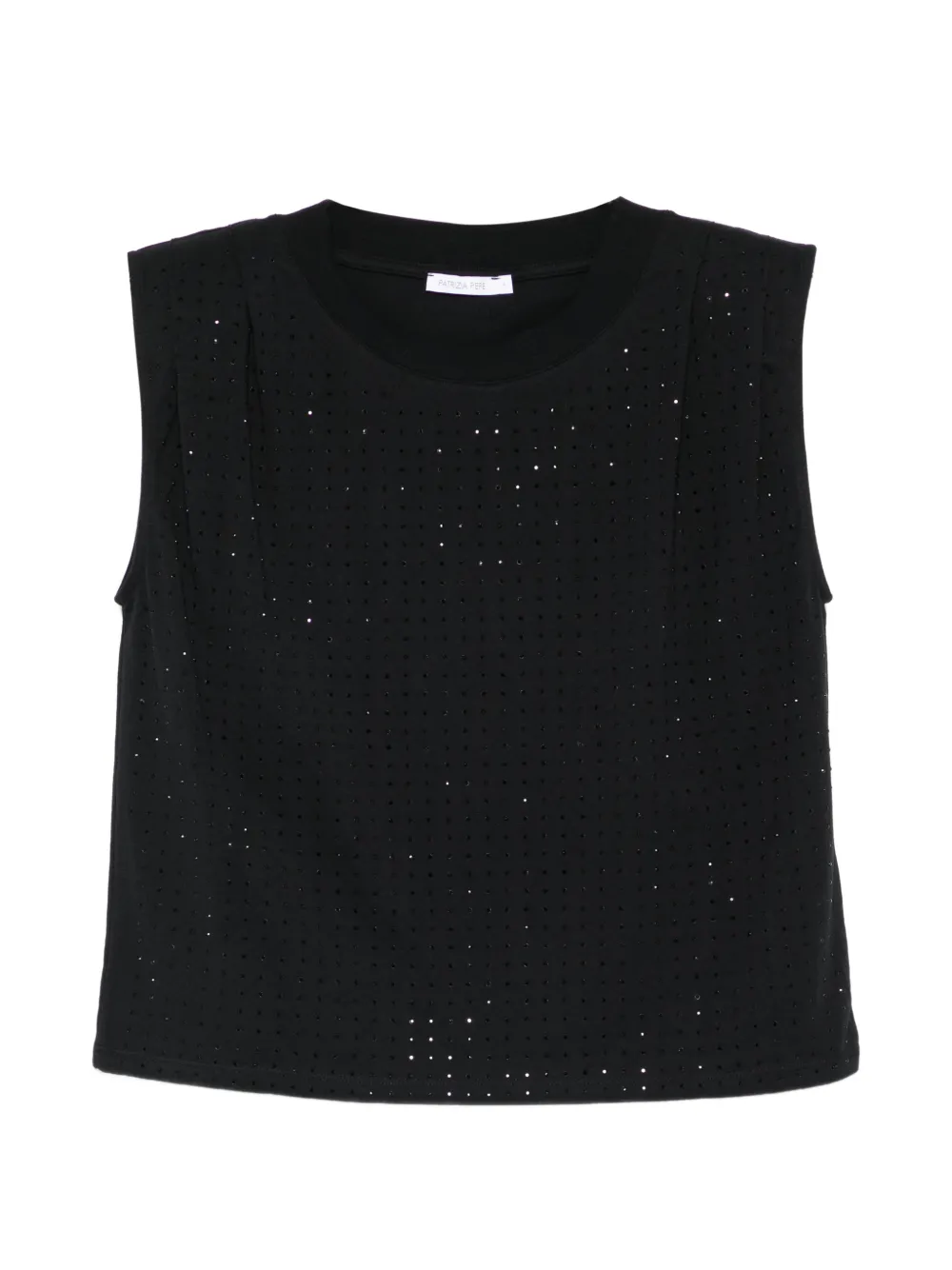 Patrizia Pepe rhinestone-embellished top - Nero