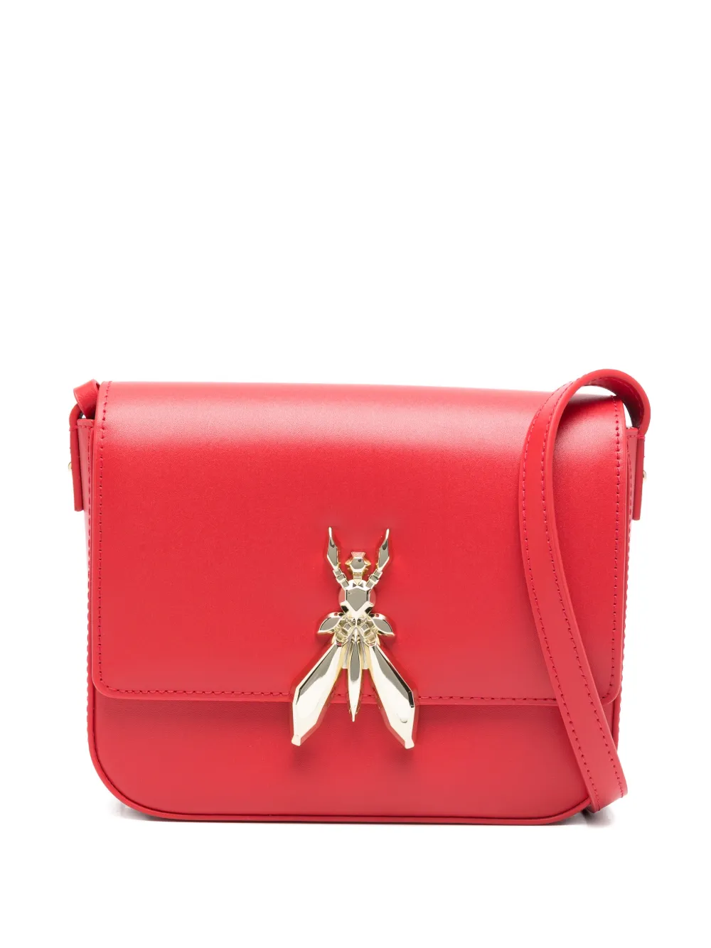 Patrizia Pepe Essential Fly leather shoulder bag - Rosso