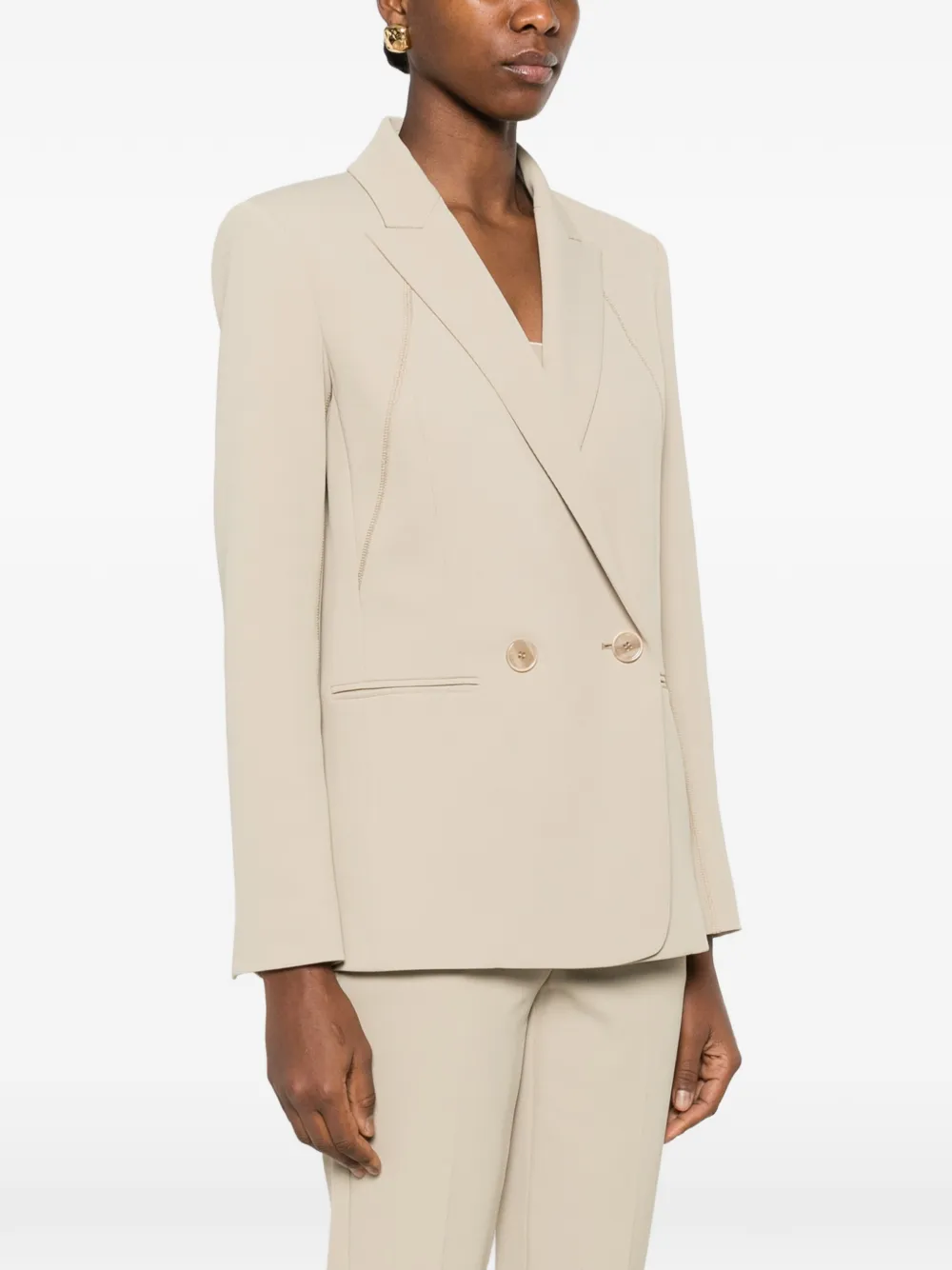  Patrizia Pepe Double-breasted Blazer - Neutrals 