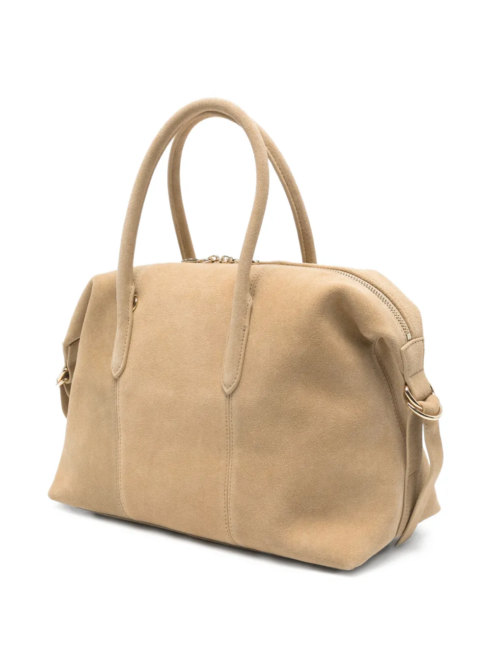  Patrizia Pepe New Business Suede Tote Bag - Neutrals 
