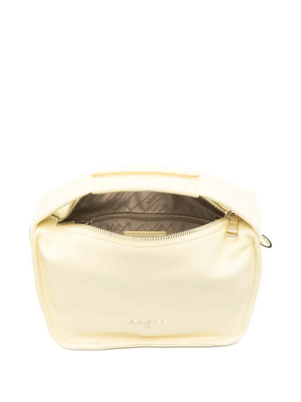 Patrizia Pepe Kleine Contemporary leren shopper Geel