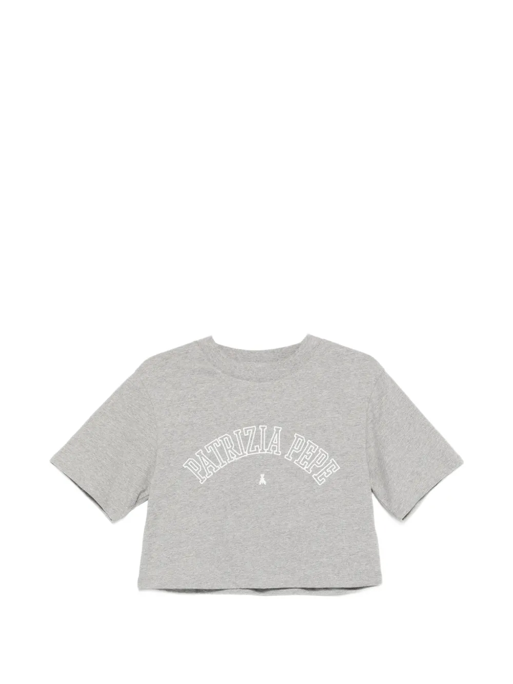 Patrizia Pepe logo cropped T-shirt - Grigio