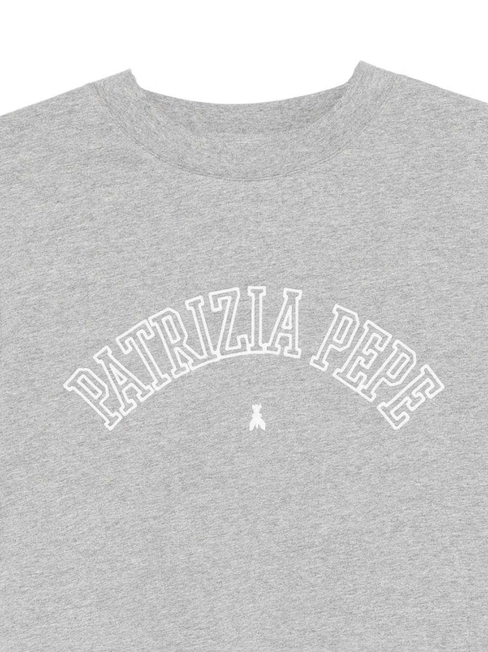  Patrizia Pepe Logo Cropped T-shirt - Grey 