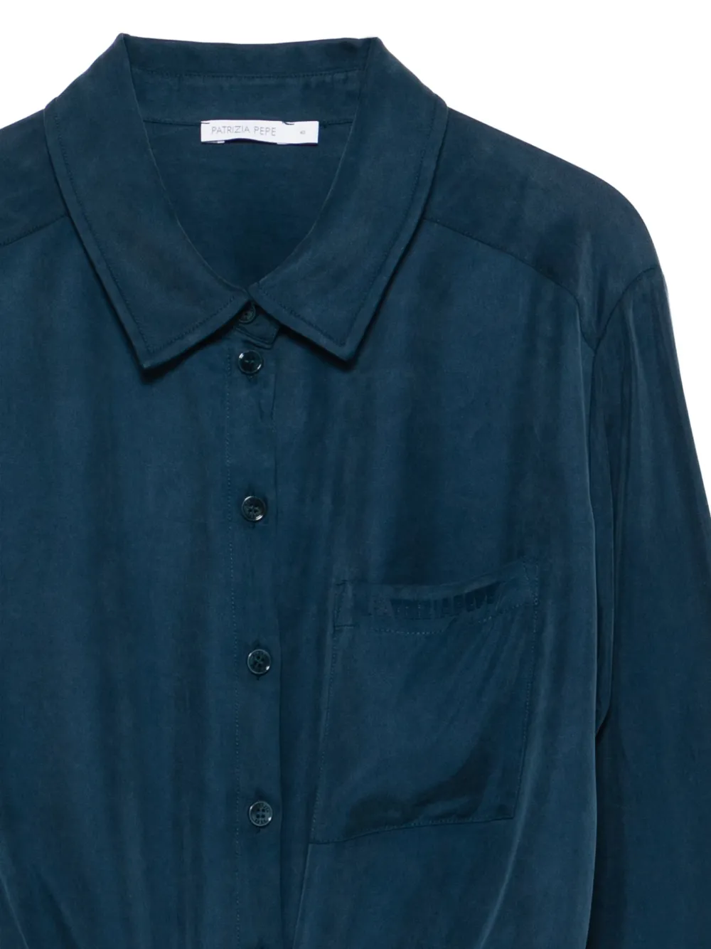 Patrizia Pepe Shirt met strik Blauw