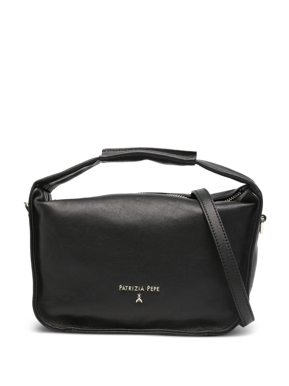 Patrizia Pepe Small Contemporary Hobo leather tote bag - Nero