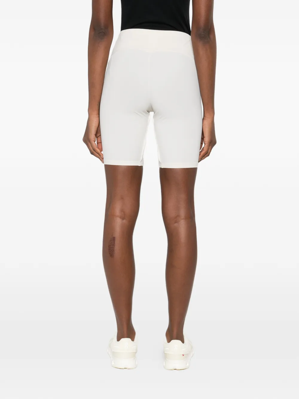 Patrizia Pepe Fietsshorts met mesh vlak Beige
