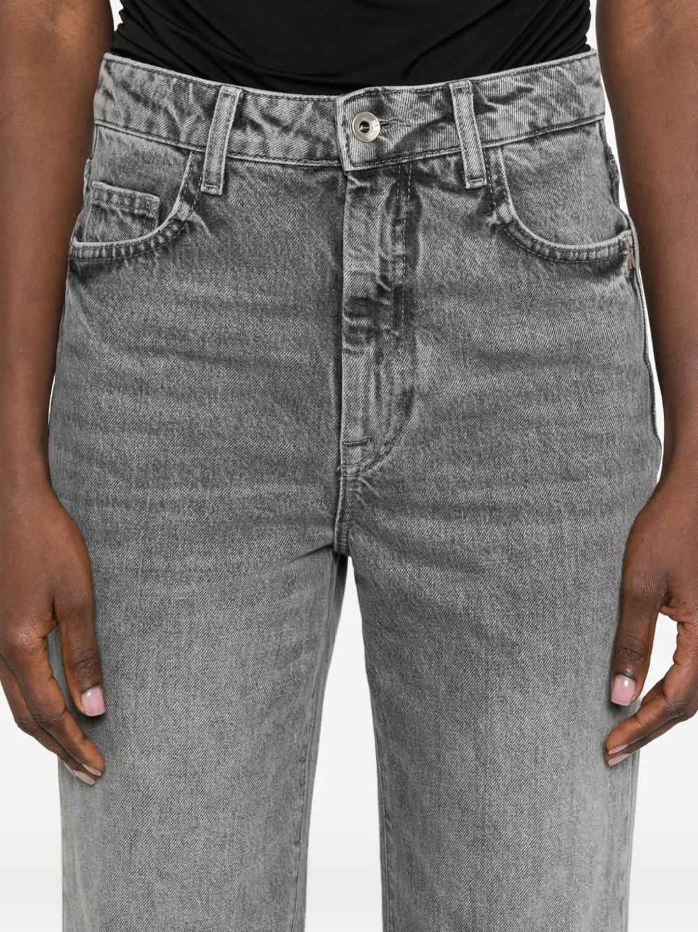 Patrizia Pepe High waist regular-fit jeans Grijs