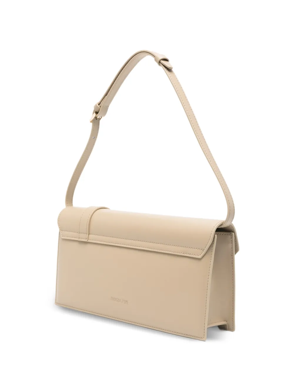  Patrizia Pepe Modern Utility Horizontal Shoulder Bag - Neutrals 