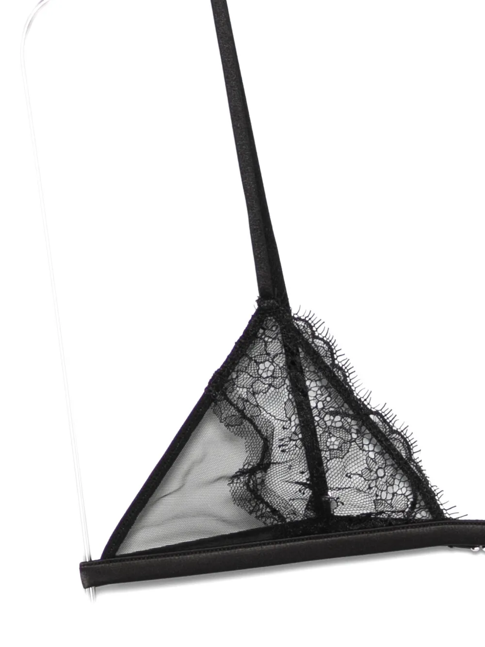  Patrizia Pepe Lace Triangle Bra - Black 