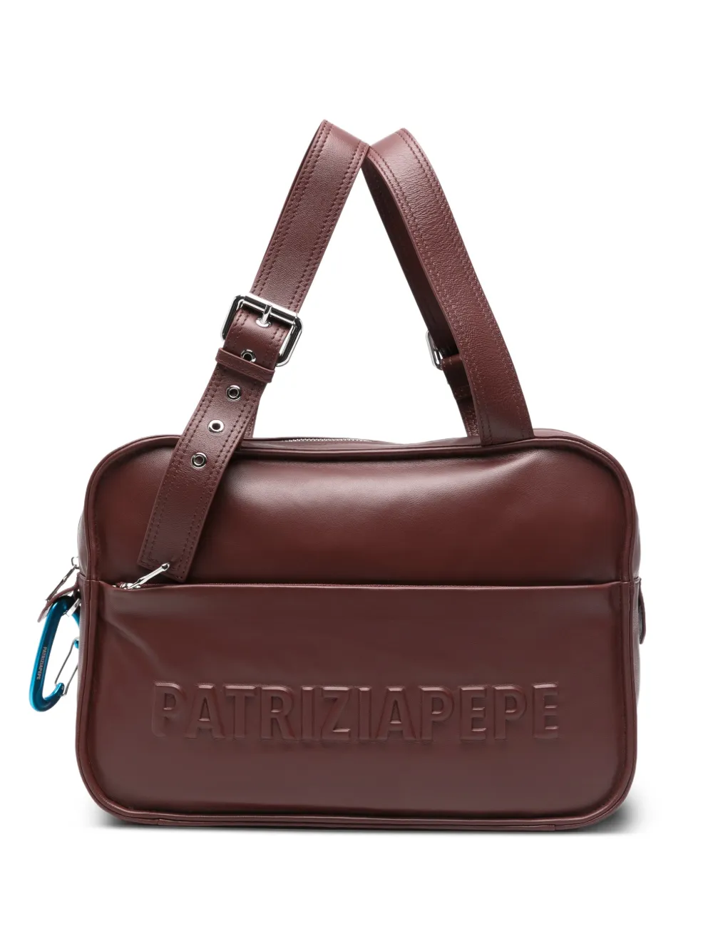 Patrizia Pepe embossed leather tote bag - Marrone