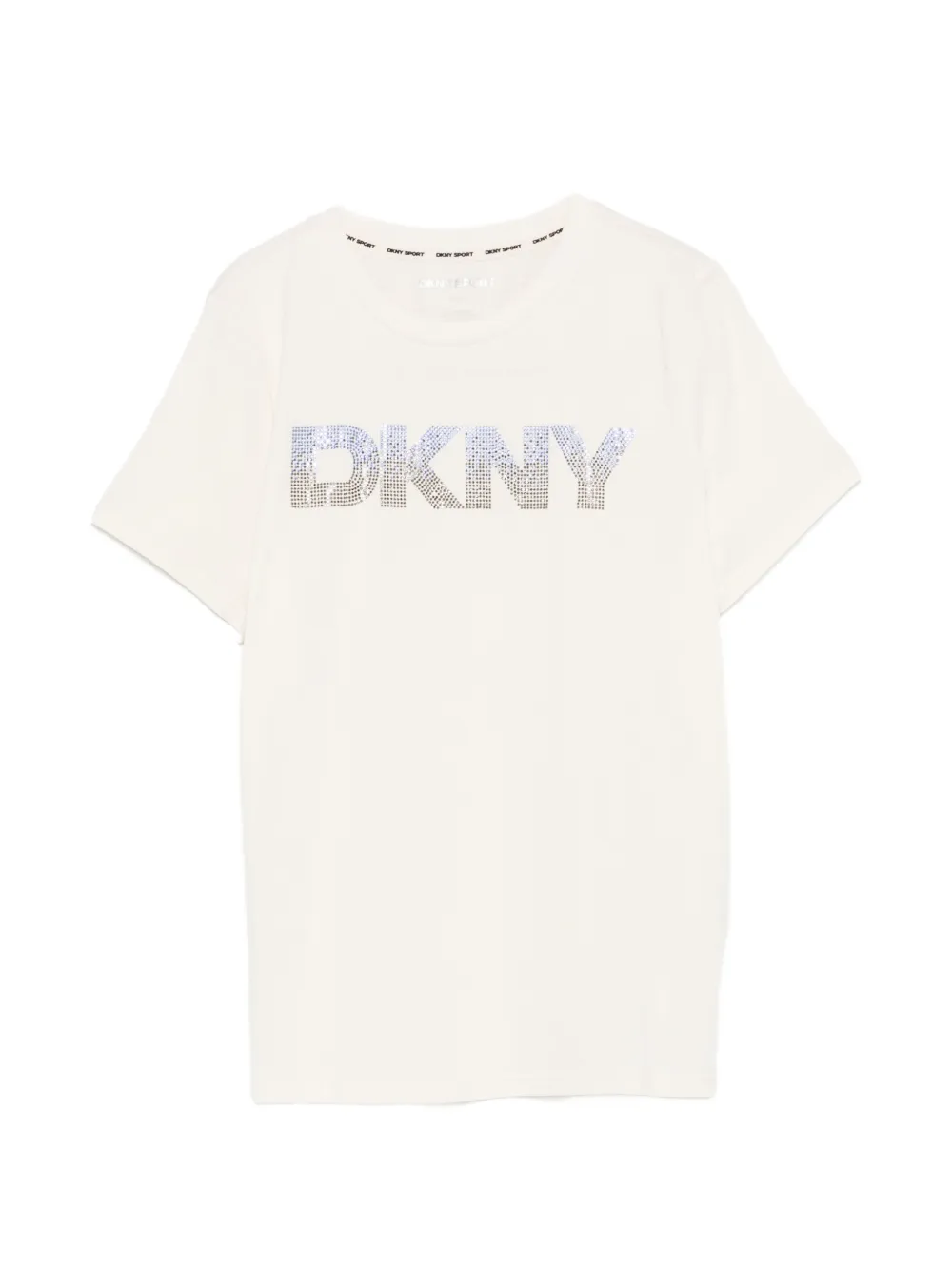DKNY T-shirt con strass - Toni neutri