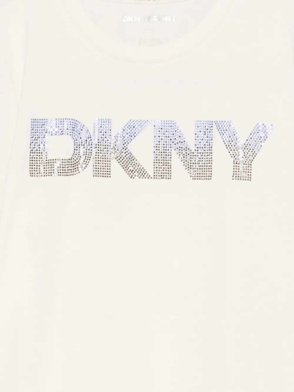 DKNY Ombre T-shirt met stras Beige
