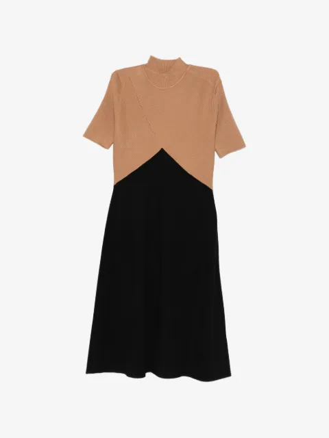 DKNY vestido midi con diseño color block