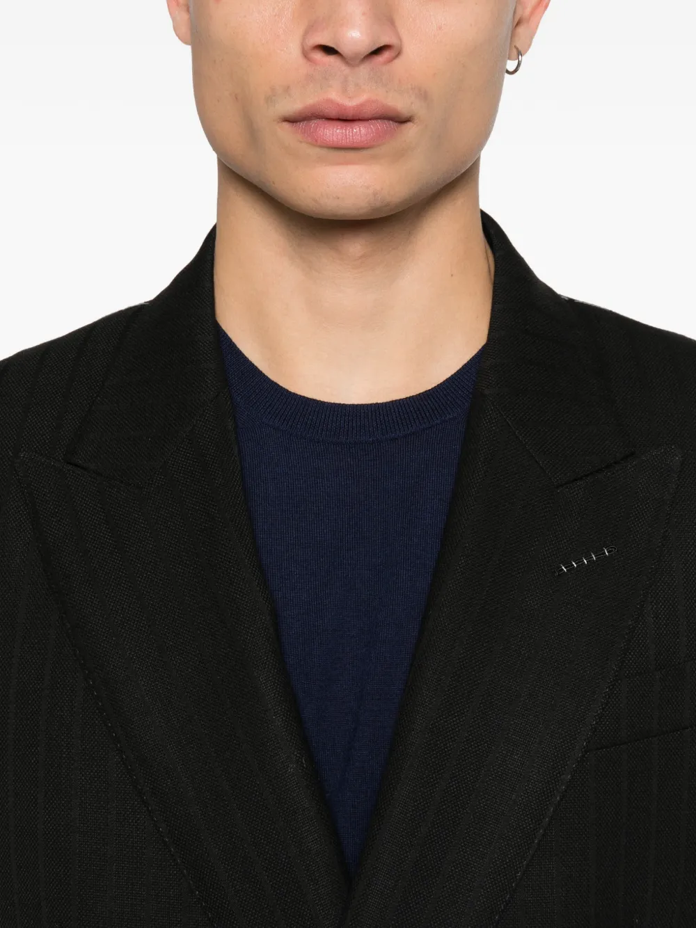 TOM FORD Blazer met krijtstreep Zwart