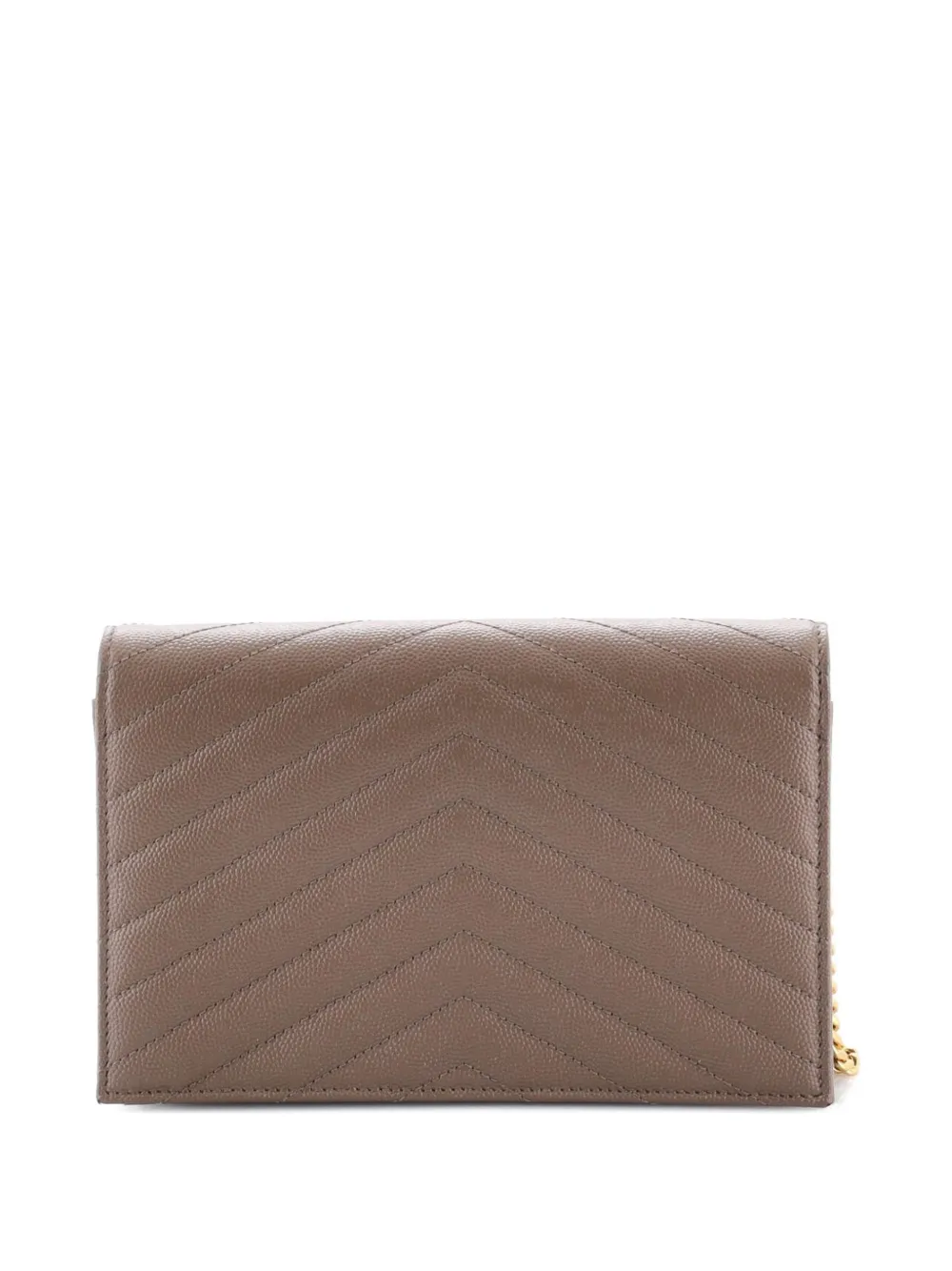 Saint Laurent Pre-Owned Classic Monogram Wallet on Chain Matelasse Chevron Leather Small crossbody bag - Toni neutri