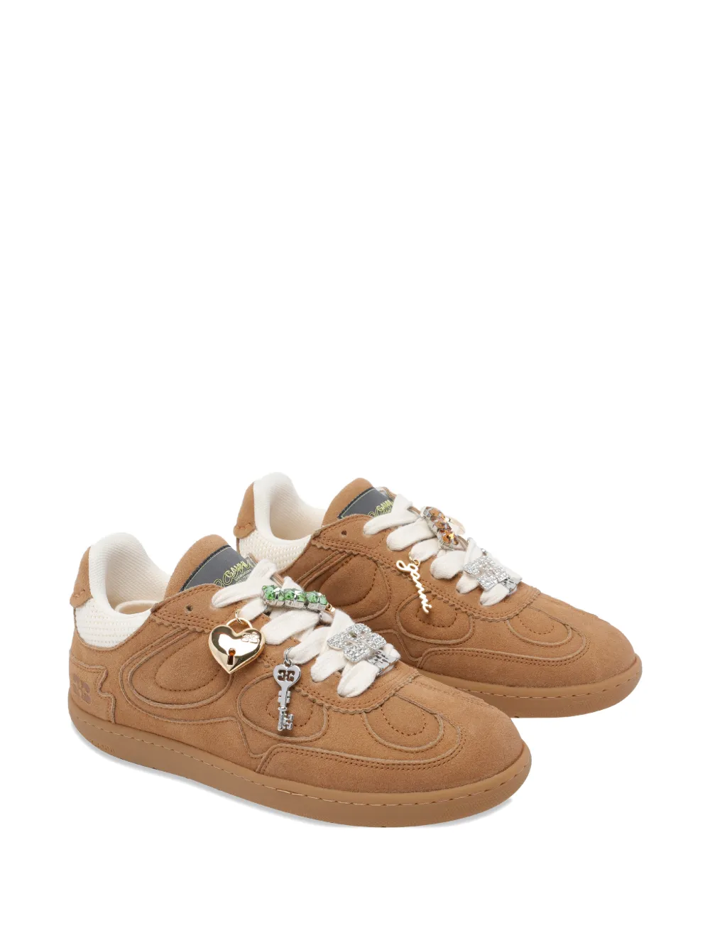 GANNI round-toe charm sneakers - Bruin