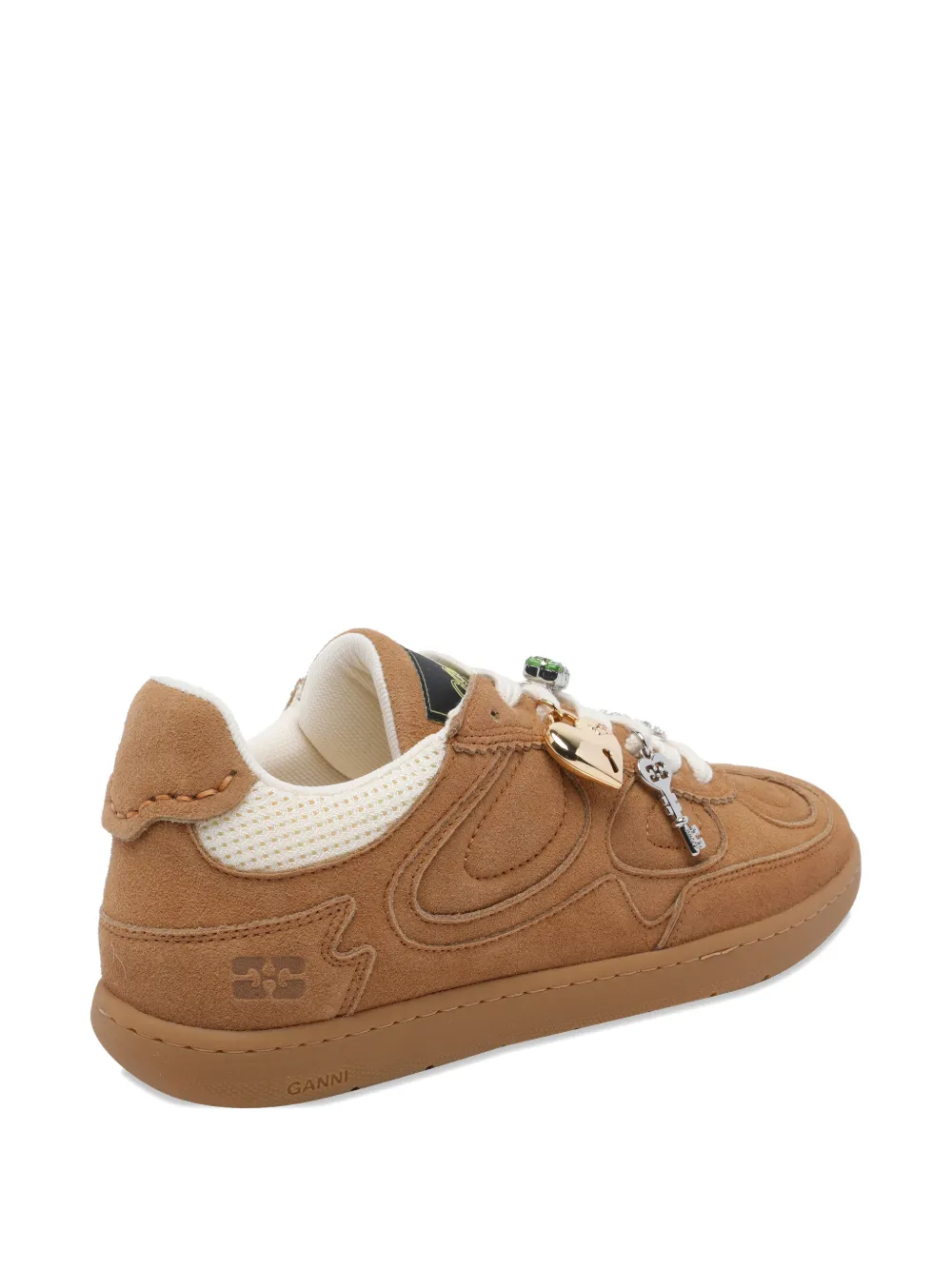 GANNI round-toe charm sneakers Bruin