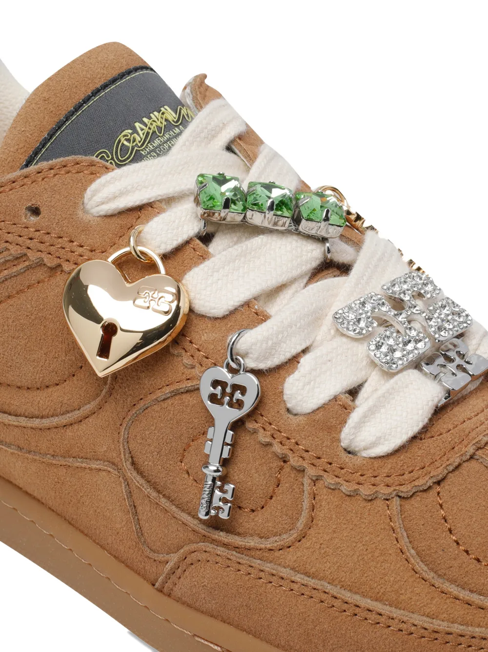 GANNI round-toe charm sneakers Bruin